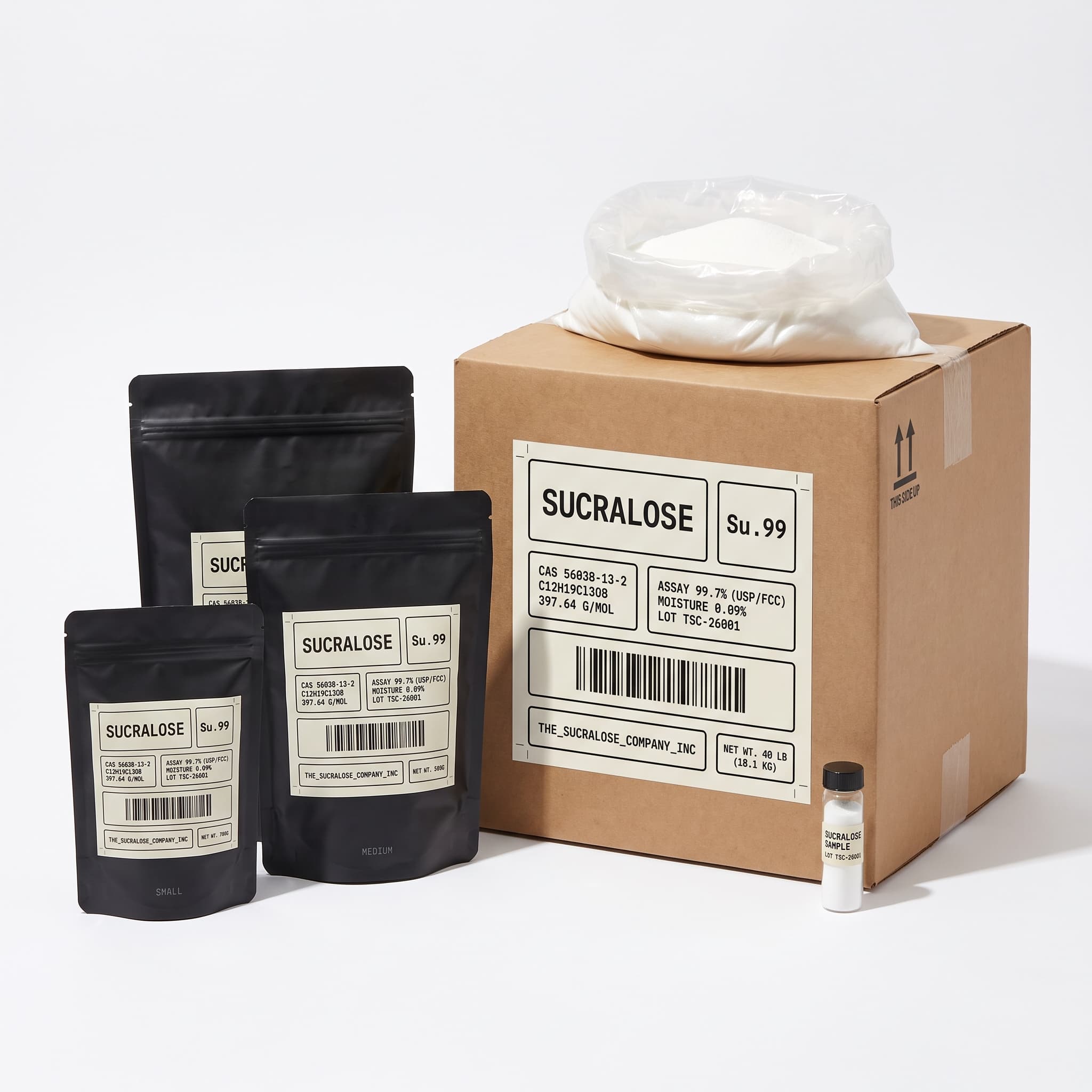 Sucralose FCC — 40 lb (18.1 kg) Bulk Box