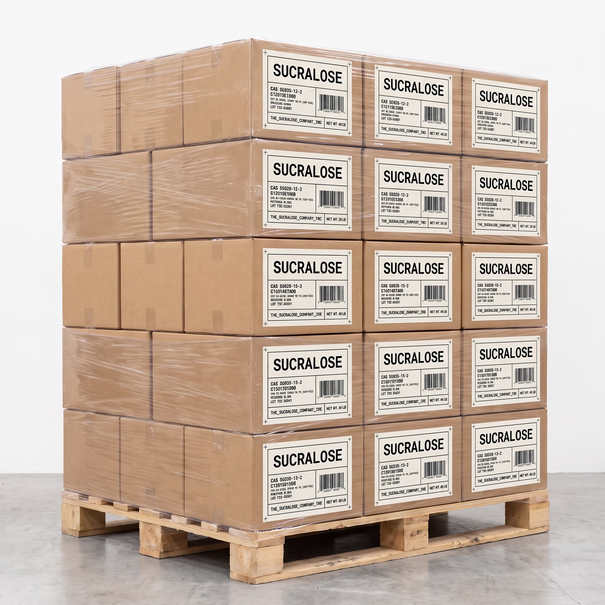 Sucralose FCC — Full Pallet (25 × 40 lb Boxes)